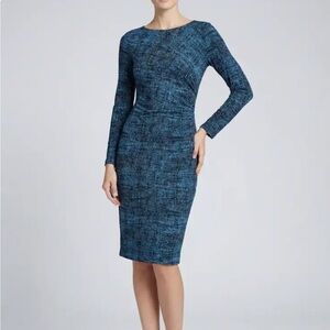 TALBOTS Faux Wrap 3/4 Sleeve Knee Length Dress